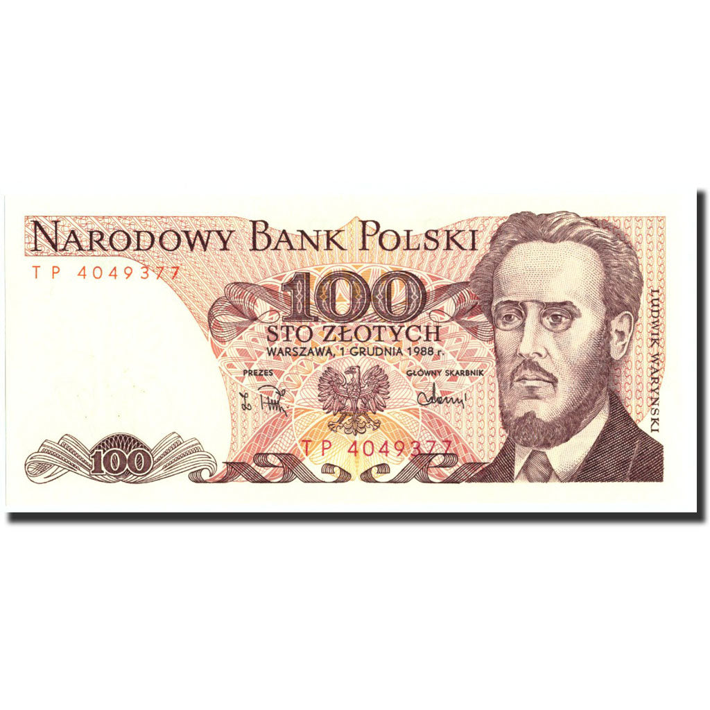 Billete, 100 Zlotych, 1988, Polonia, KM:143a, 1988-05-01, SC
