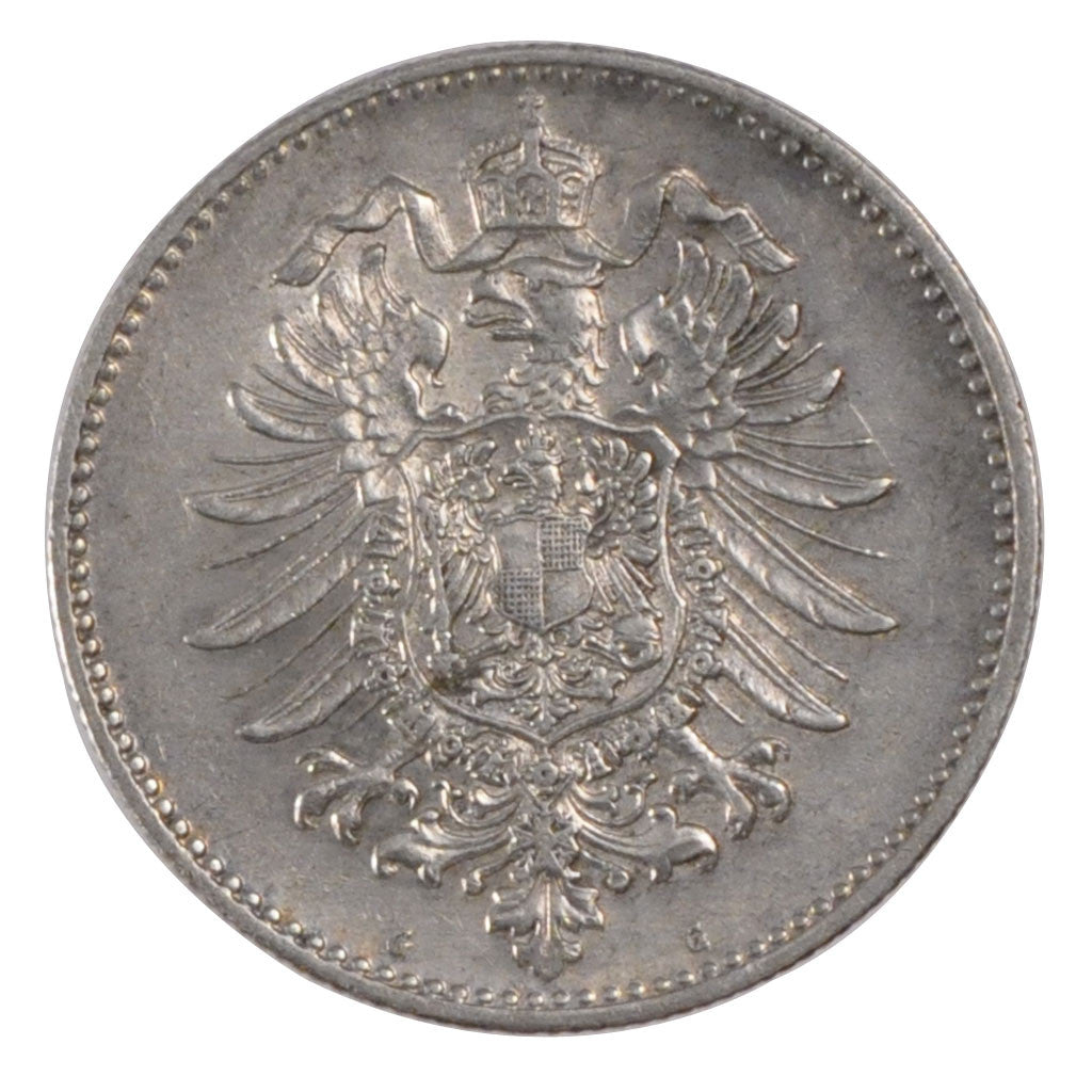 Coin, GERMANY - EMPIRE, Wilhelm I, Mark, 1875, Karlsruhe, MS(60-62), Silver