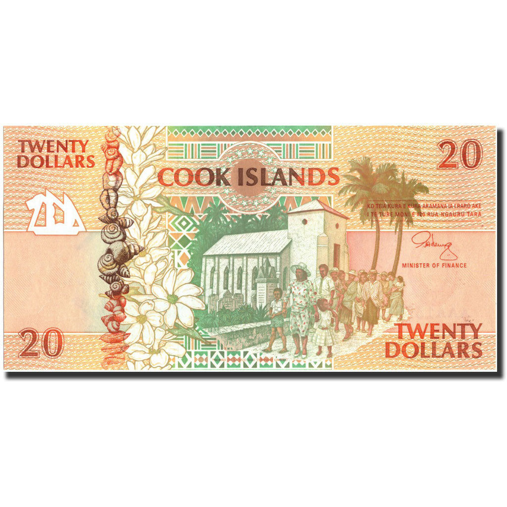 Banknote, Cook Islands, 20 Dollars, Undated (1992), Undated (1992), KM:9a