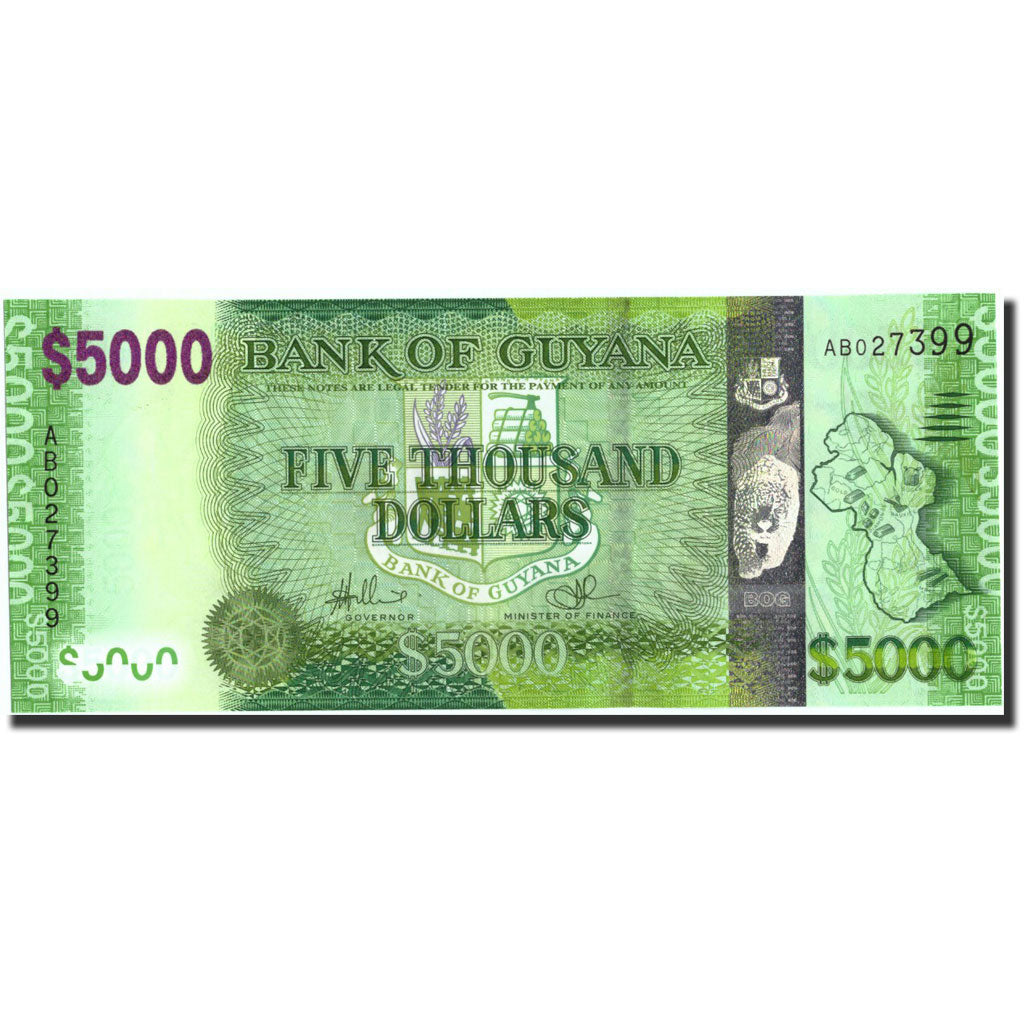 Billet, Guyana, 5000 Dollars, Undated (2013), Undated, SPL