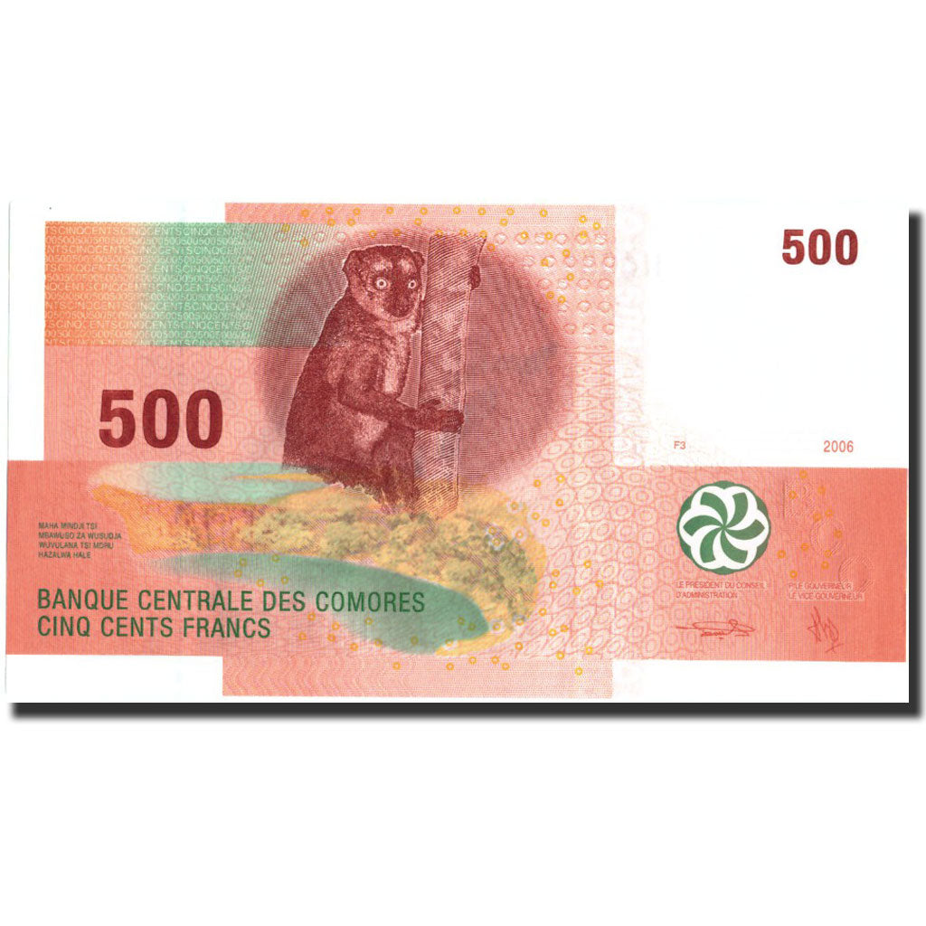 Banknote, Comoros, 500 Francs, 2006, 2006, KM:15, UNC(60-62)