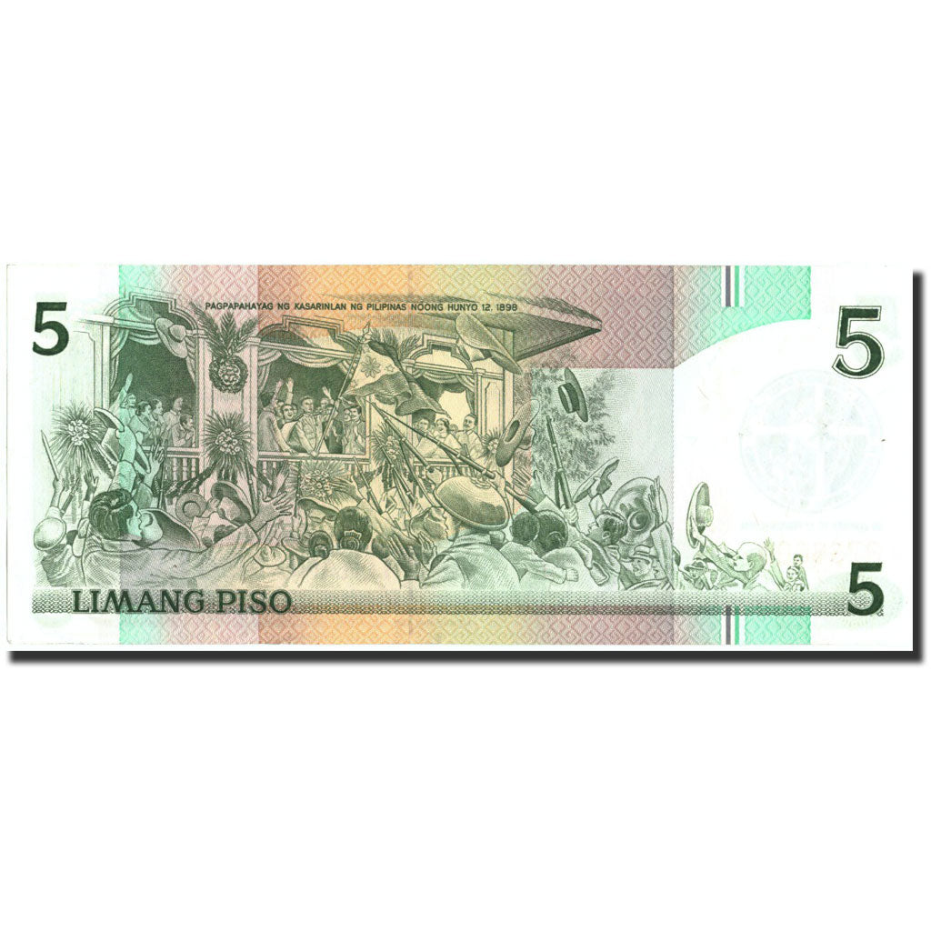 Banknote, Philippines, 5 Piso, 1991, 1991, KM:179, UNC(60-62)