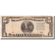 Banknote, Philippines, 5 Pesos, Undated (1942), Undated, KM:107a, VF(20-25)
