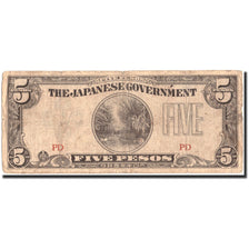 Philippines, 5 Pesos, Undated (1942), KM:107a, VF(20-25)