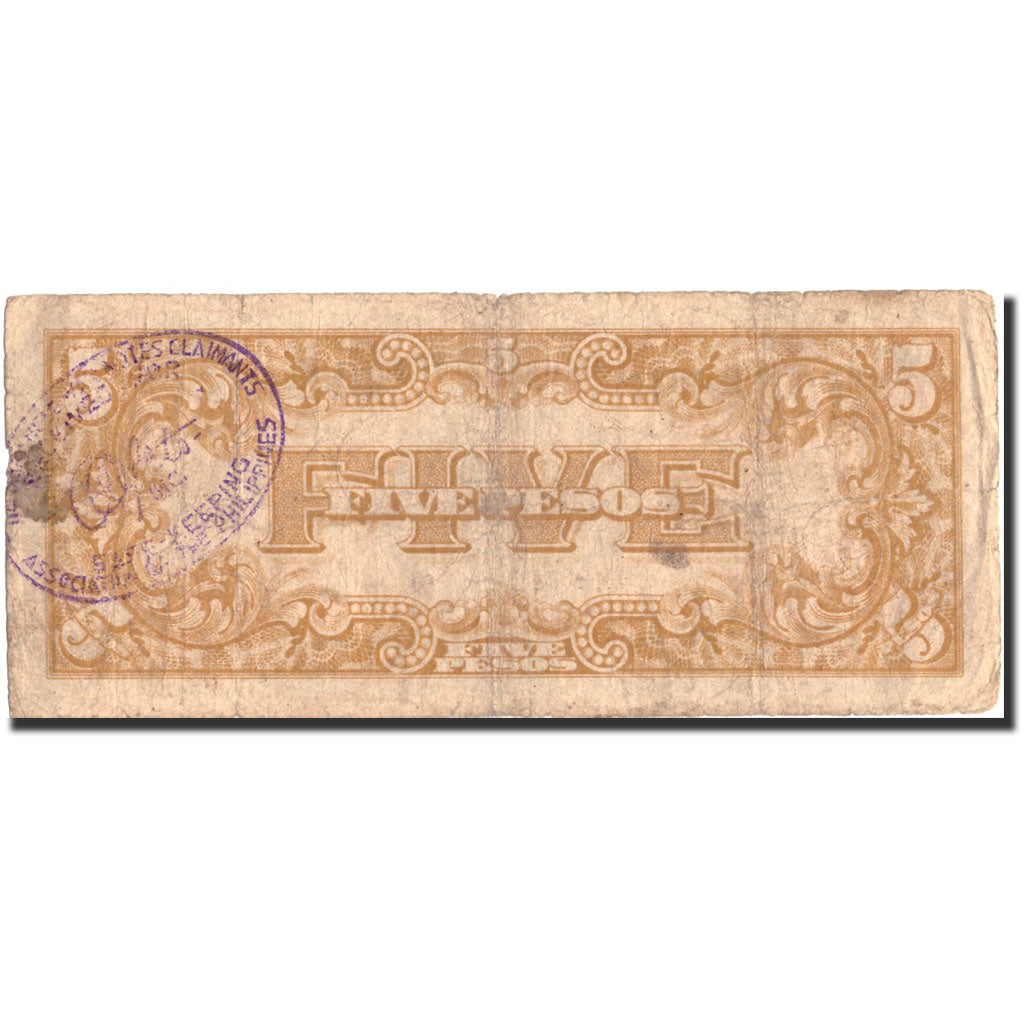 Philippines, 5 Pesos, Undated (1942), KM:107a, VF(20-25)