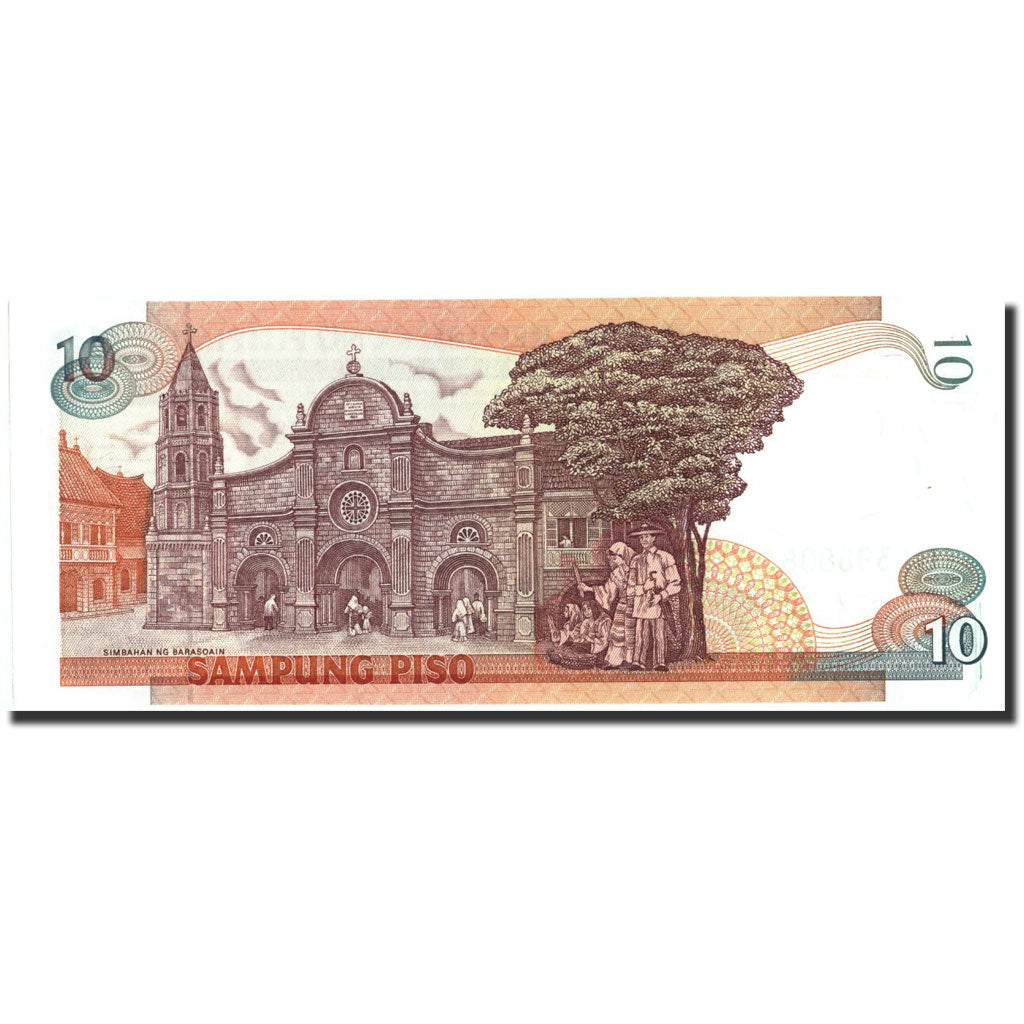 Philippines, 10 Piso, Undated (1985-94), KM:169e, AU(55-58)