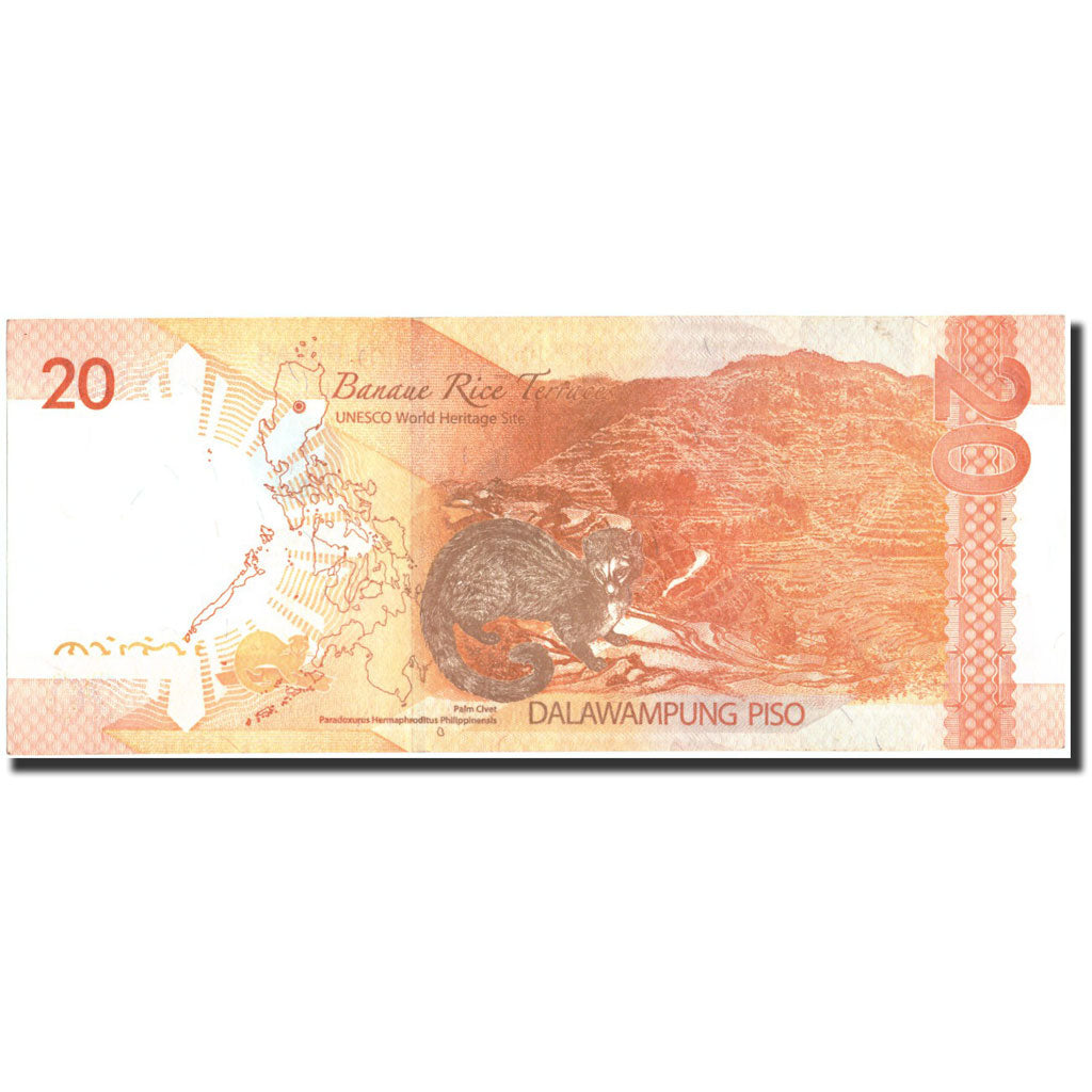 Banknote, Philippines, 20 Piso, 2012, 2012, KM:206a, UNC(64)