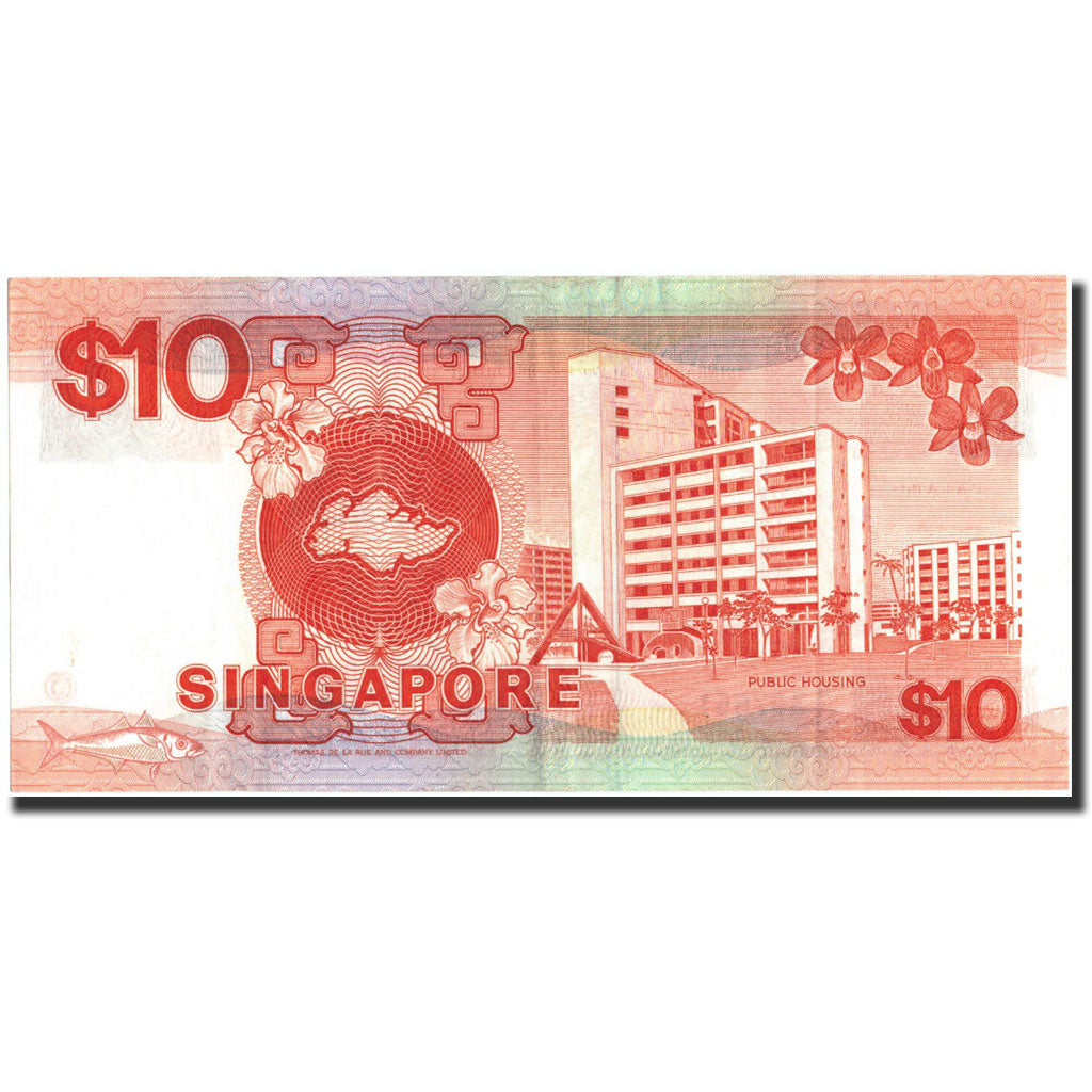 Singapore, 10 Dollars, Undated (1988), KM:20, AU(50-53)