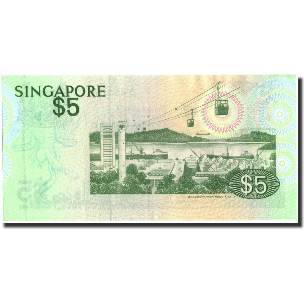 Singapore, 5 Dollars, Undated (1976), KM:10, EF(40-45)