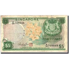 Singapore, 5 Dollars, undated (1967-73), KM:2c, VF(20-25)