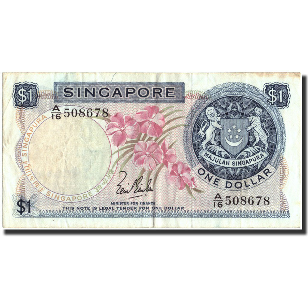 Billet, Singapour, 1 Dollar, undated (1967-72), Undated, KM:1a, TB+