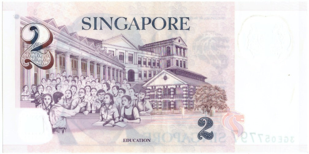 Billet, Singapour, 2 Dollars, Undated (2009), Undated, KM:46, TTB+