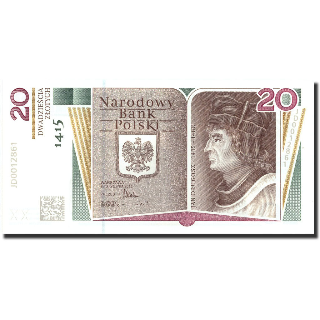 Poland, 20 Zlotych, 2015, 28-05-2015, KM:188, UNC(65-70)