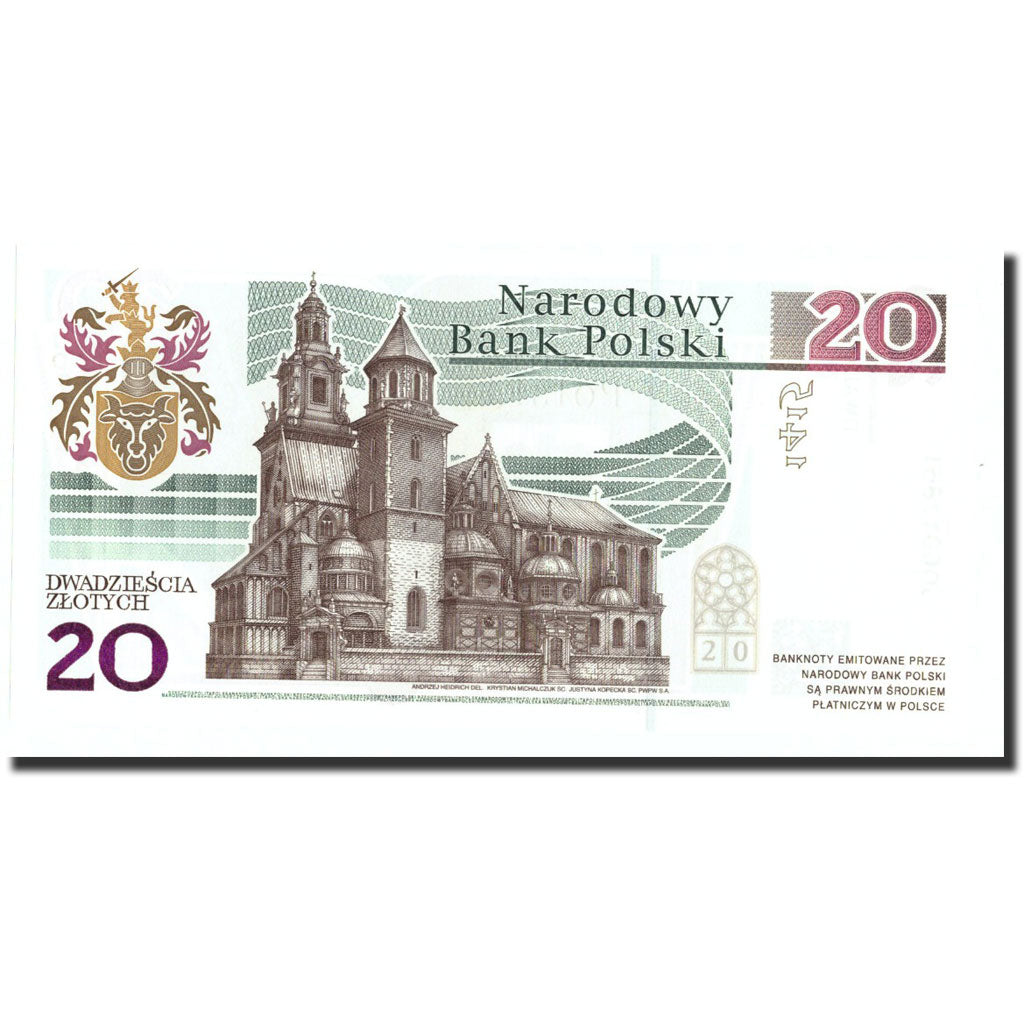 Poland, 20 Zlotych, 2015, 28-05-2015, KM:188, UNC(65-70)