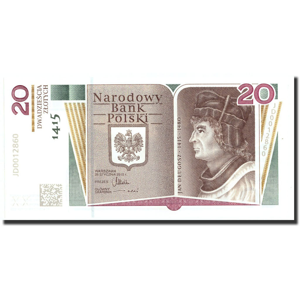 Banknote, Poland, 20 Zlotych, 2015, 2015-05-28, KM:188, UNC(65-70)