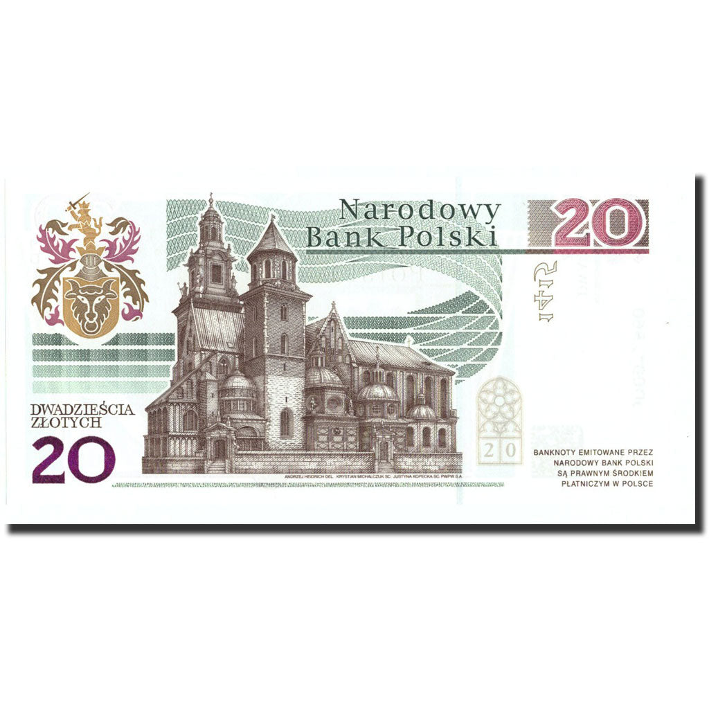 Banknote, Poland, 20 Zlotych, 2015, 2015-05-28, KM:188, UNC(65-70)
