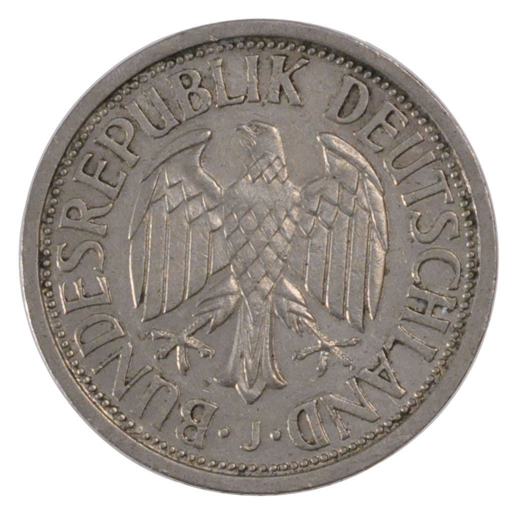 GERMANY - FEDERAL REPUBLIC, 2 Mark, 1951, Hambourg, KM #111, EF(40-45),...