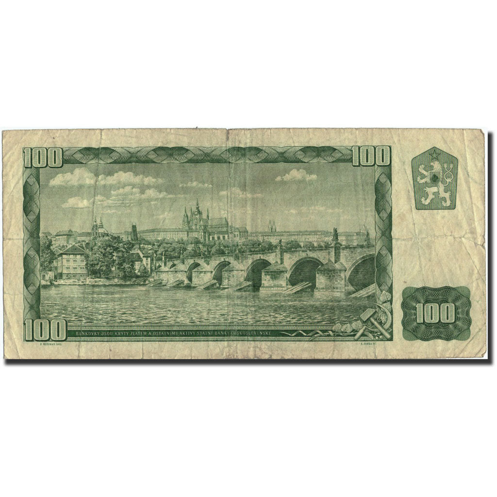 Billete, 100 Korun, 1961, Checoslovaquia, KM:91b, 1961, RC