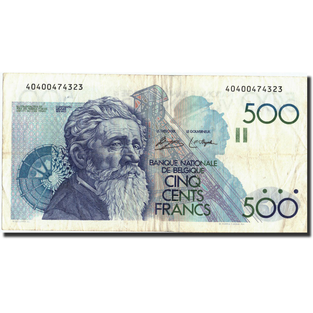 Geldschein, Belgien, 500 Francs, undated (1980-81), Undated, KM:141a, SS+