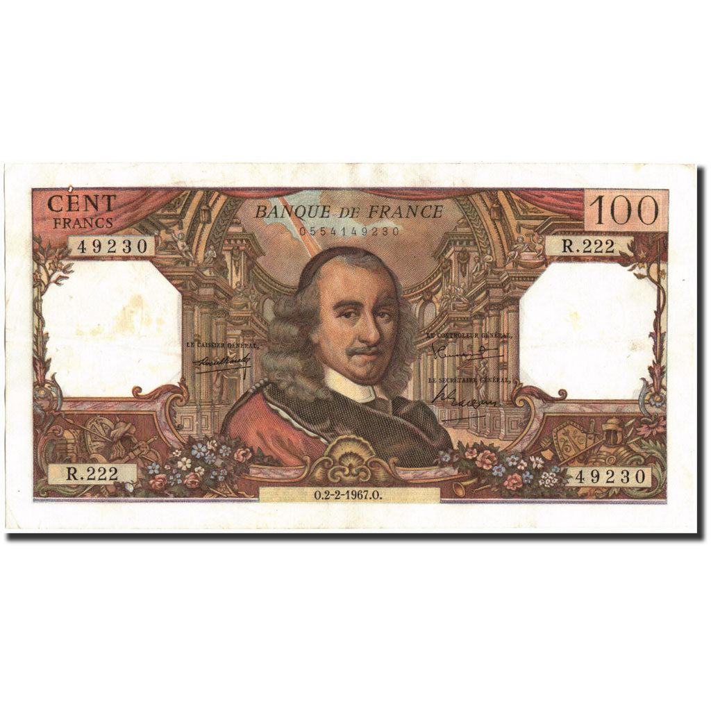 Banknote, France, 100 Francs, 1967, 1967-02-02, EF(40-45), KM:149b