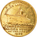 France, Jeton, S.S Normandie, Comemorating Maiden Voyage, Shipping, 1935, SUP