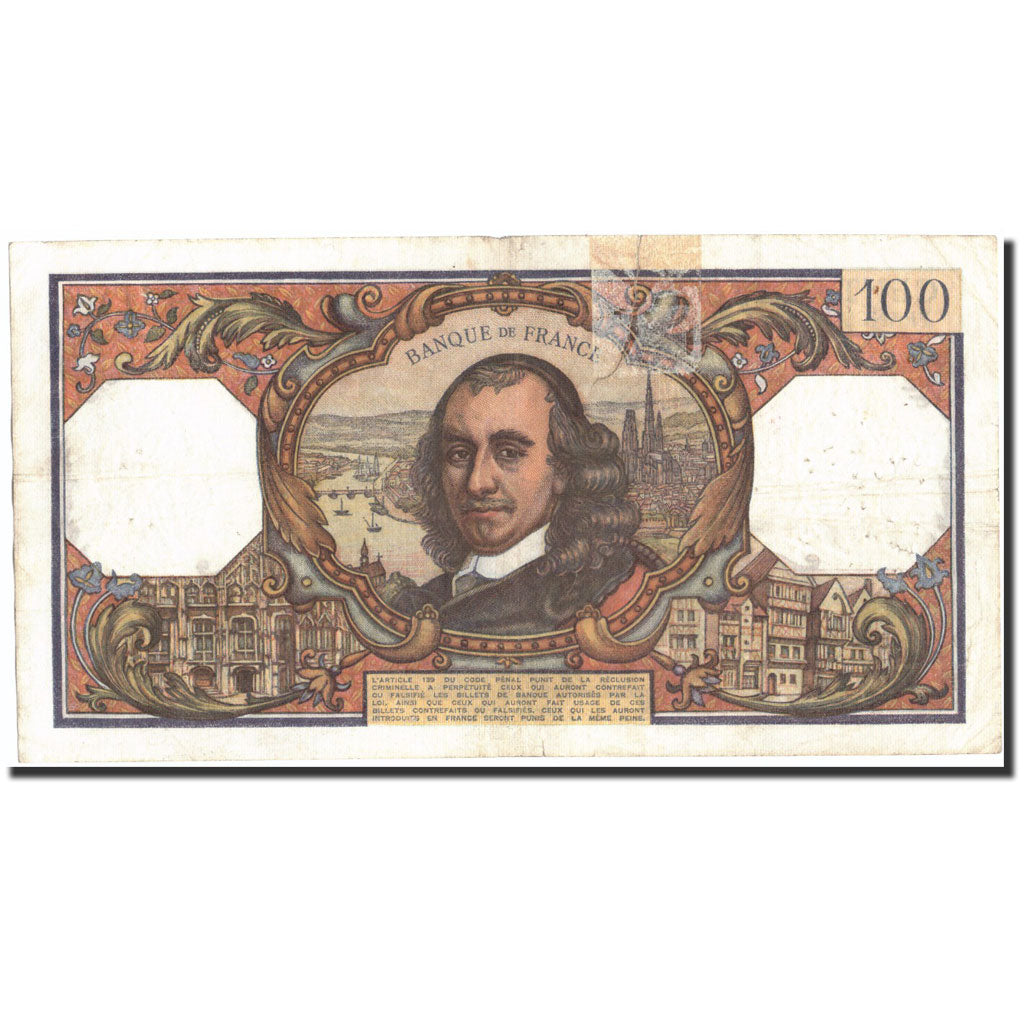 Geldschein, Frankreich, 100 Francs, 1966, 1966-10-06, S+, Fayette:65.15, KM:149b