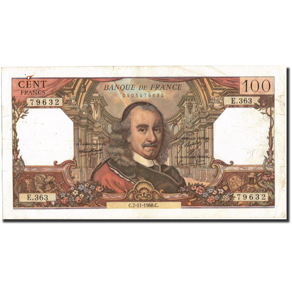 Banknote, France, 100 Francs, 1968, 1968-11-07, VF(30-35), KM:149c