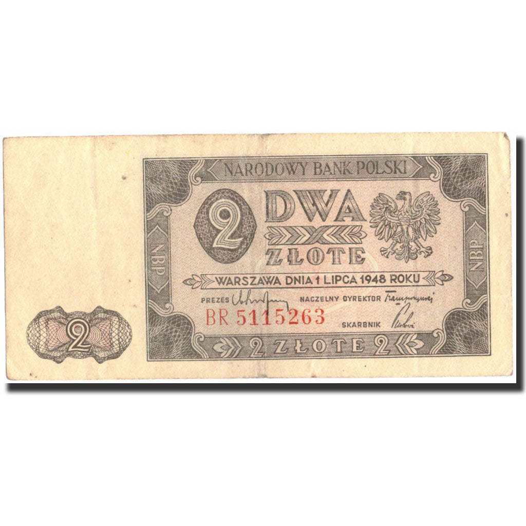 Poland, 2 Zlote, 1948, 1948-07-01, KM:134, EF(40-45)