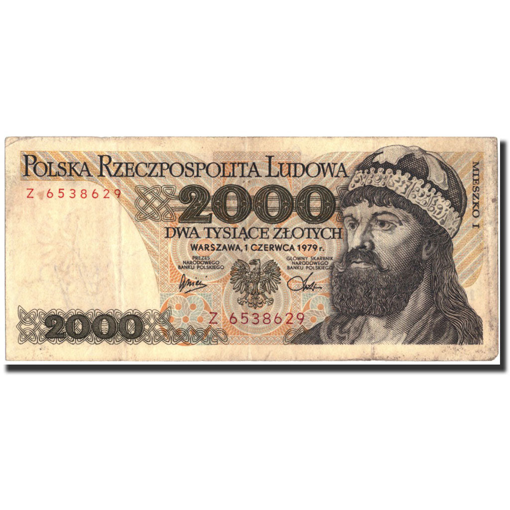 Poland, 2000 Zlotych, 1979, 1979-06-01, KM:147b, VF(30-35)