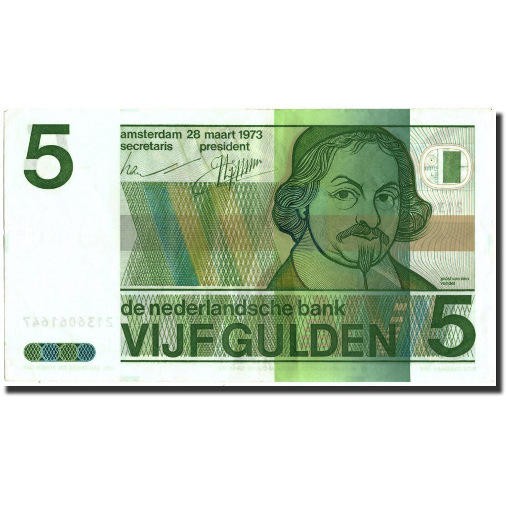 Banknote, Netherlands, 5 Gulden, 1973, 1973-03-28, KM:95a, AU(50-53)