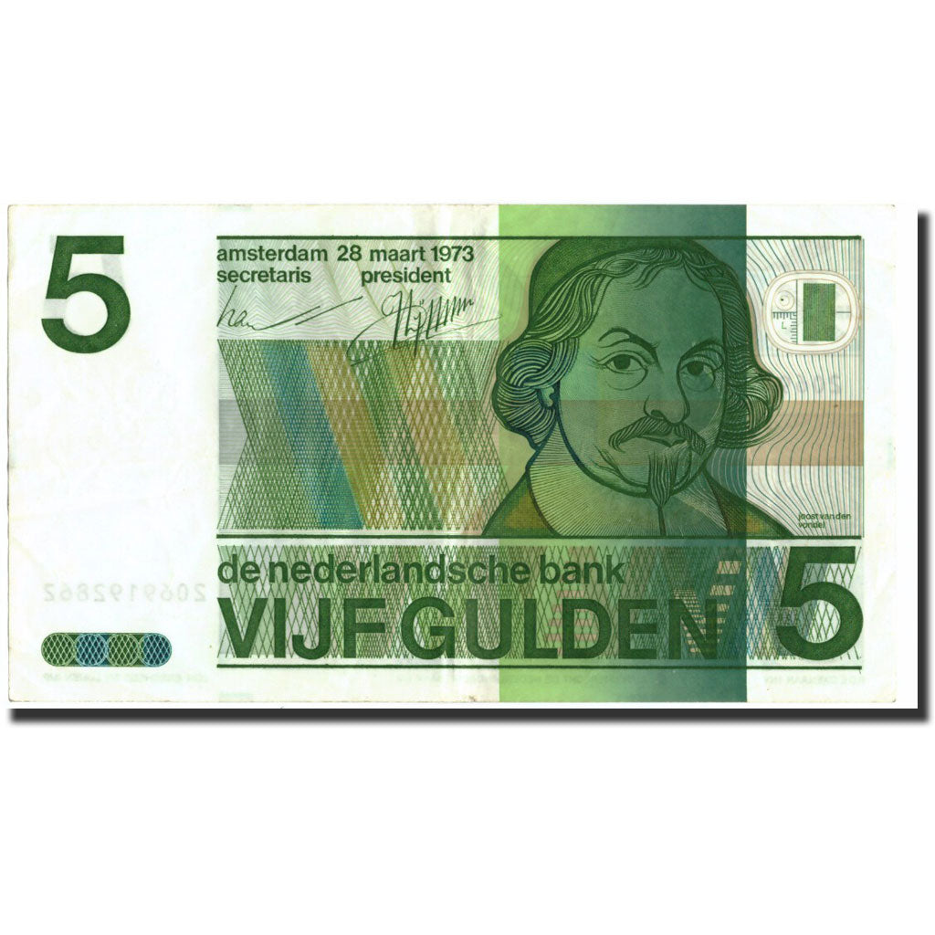 Netherlands, 5 Gulden, 1973, KM:95a, 1973-03-28, EF(40-45)