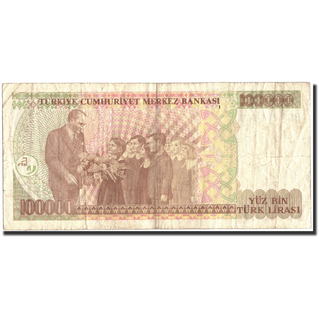 Biljet, Turkije, 100,000 Lira, 1970, 1970-10-14, KM:205, TTB