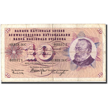 Billete, 10 Franken, 1961, Suiza, KM:45g, 1961-10-26, MBC