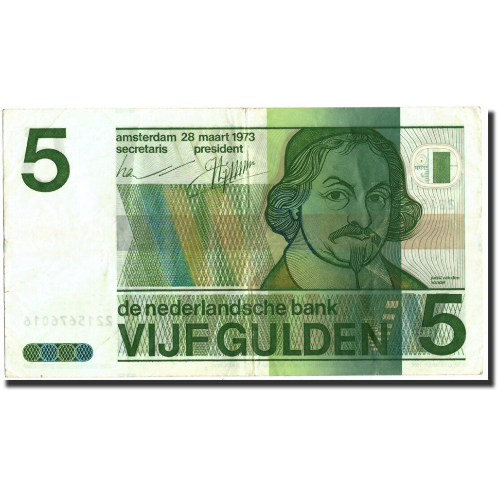 Banknote, Netherlands, 5 Gulden, 1973, 1973-03-28, KM:95a, AU(50-53)