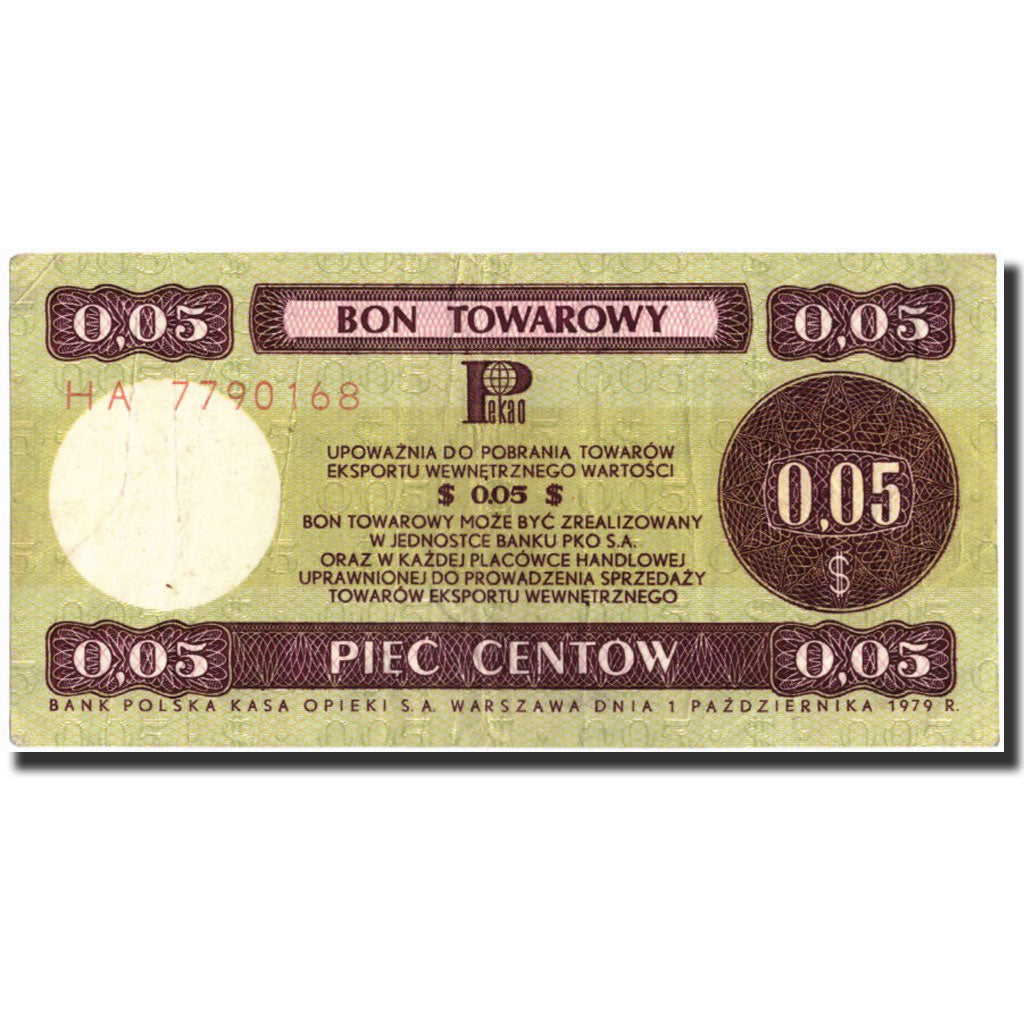 Poland, 5 Cents, 1979, 1979, KM:FX36, EF(40-45)