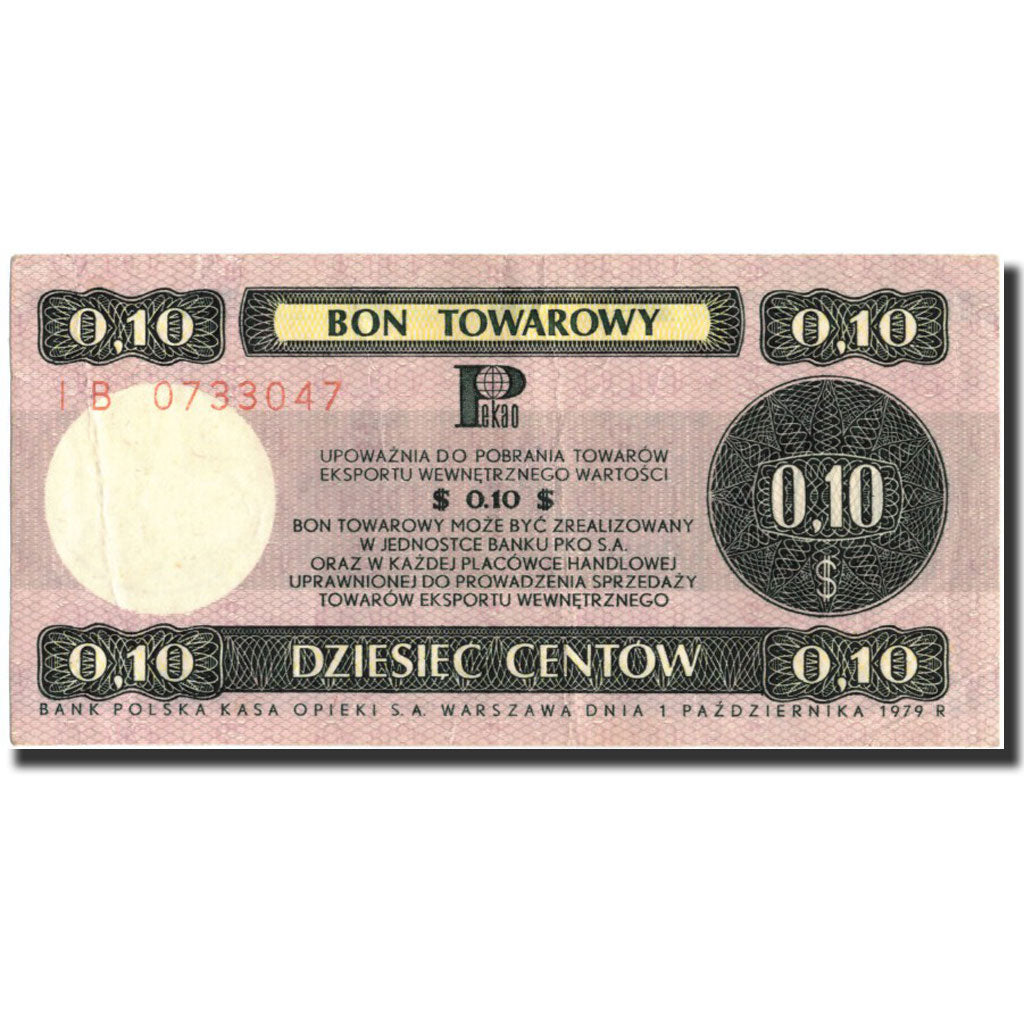 Banknote, Poland, 10 Cents, 1979, 1979, KM:FX37, AU(50-53)