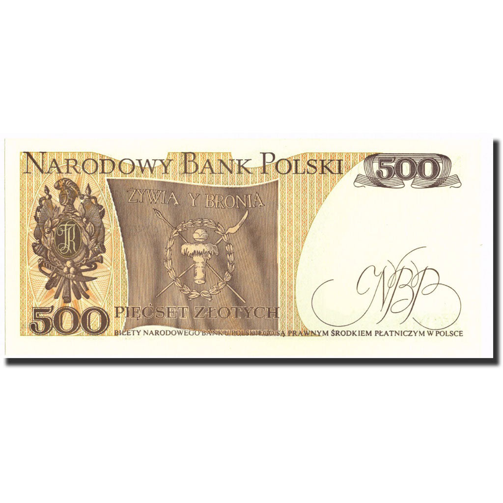 Billete, 500 Zlotych, 1982, Polonia, KM:145d, 1982-06-01, UNC