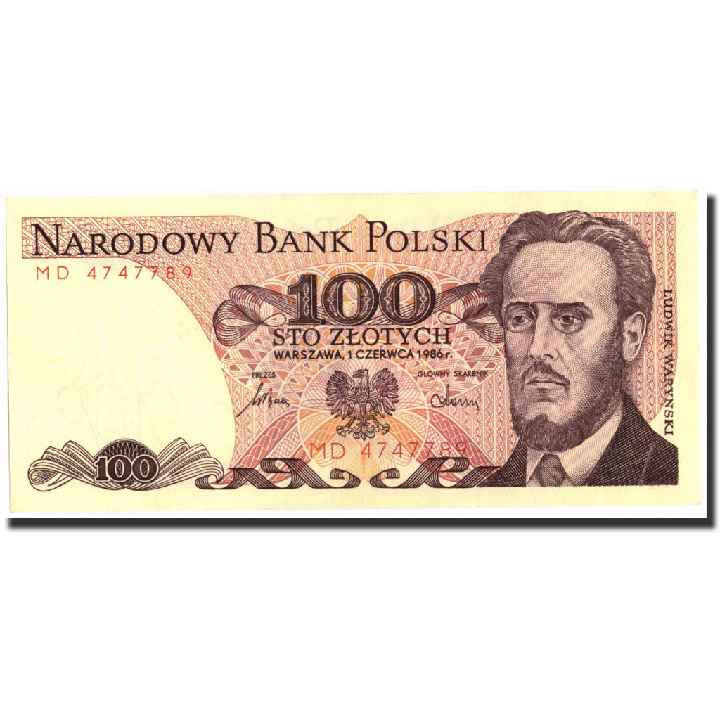 Banknote, Poland, 100 Zlotych, 1986, 1982-06-01, KM:143e, UNC(65-70)
