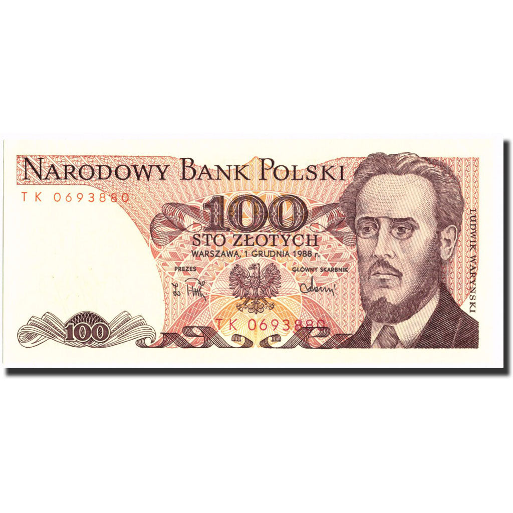 Banknote, Poland, 100 Zlotych, 1988, 1988-05-01, KM:143e, UNC(65-70)