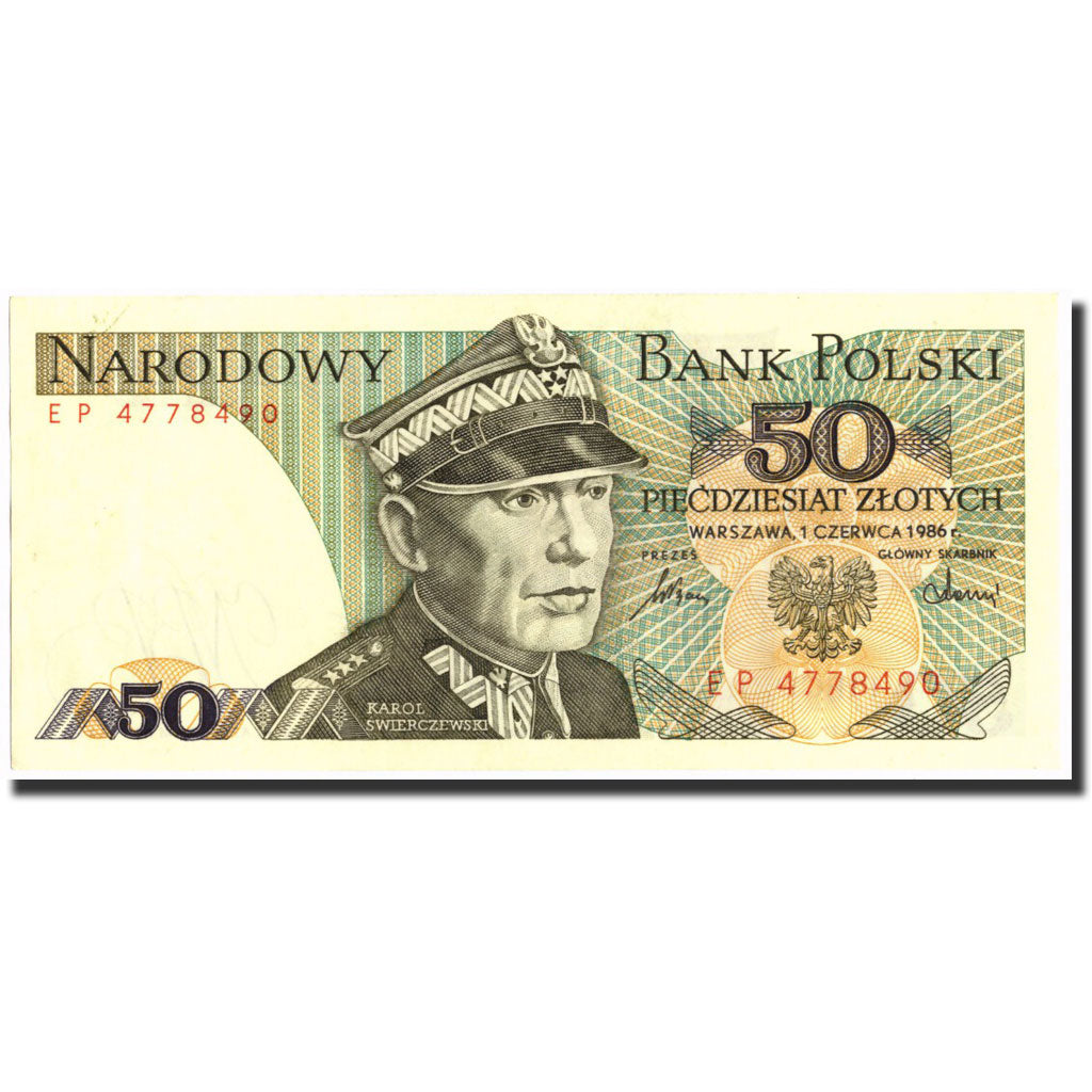 Banknote, Poland, 50 Zlotych, 1986, 1986-06-01, KM:142c, UNC(64)