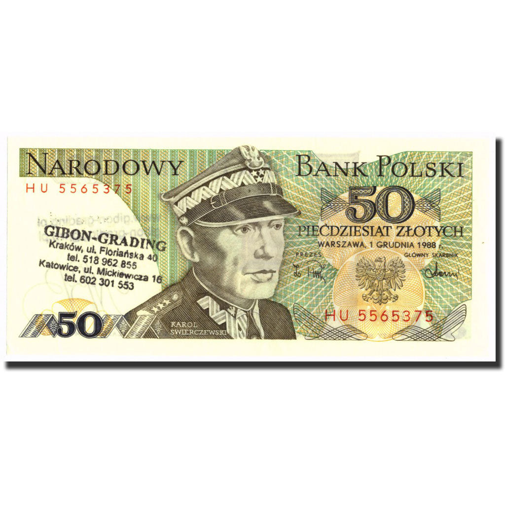 Banknote, Poland, 50 Zlotych, 1988, 1988-12-01, KM:142c, UNC(64)