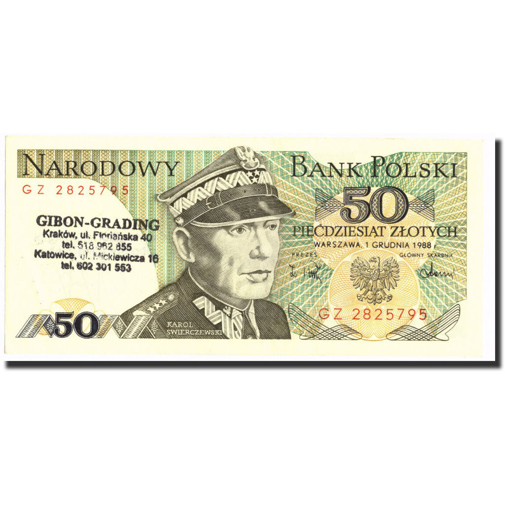 Billete, 50 Zlotych, 1988, Polonia, KM:142c, 1988-12-01, EBC+