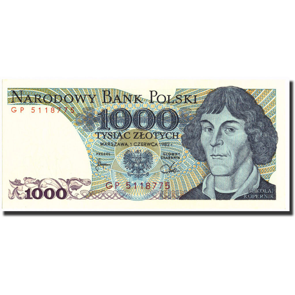 Banknote, Poland, 1000 Zlotych, 1982, 1982-06-01, KM:146c, UNC(64)