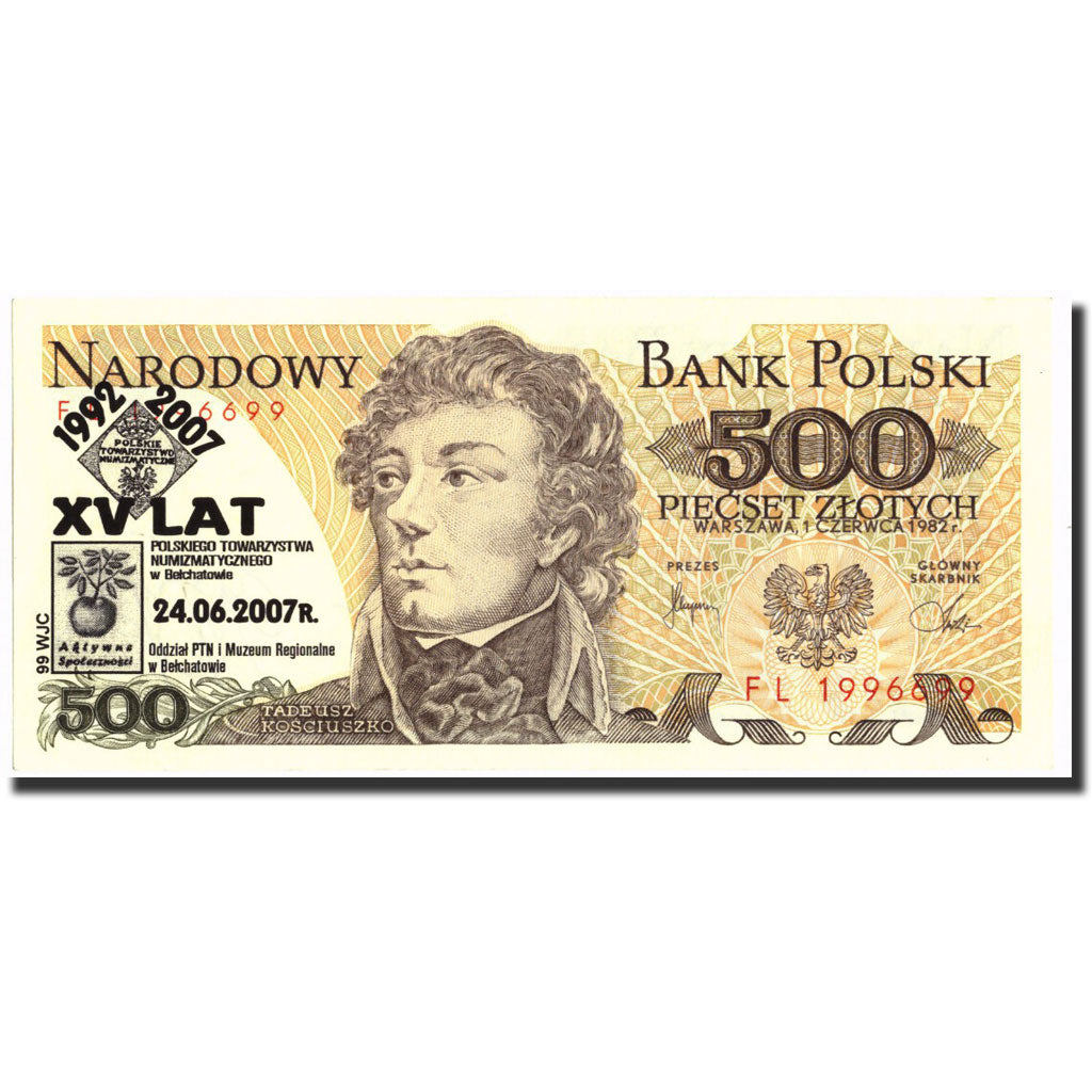 Poland, 500 Zlotych, 1982, 1982-06-01, KM:145C, AU(50-53)