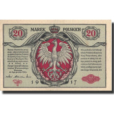 Poland, 20 Marek, 1917, 1917, KM:14, UNC(60-62)