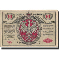 Poland, 10 Marek, 1917, 1917, KM:12, VF(30-35)