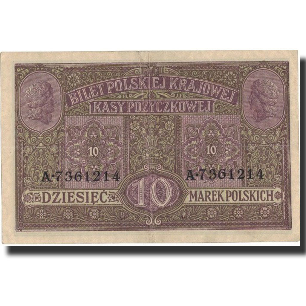 Banknote, Poland, 10 Marek, 1917, 1917, KM:12, EF(40-45)