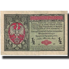 Banknote, Poland, 1/2 Marki, 1917, 1917, KM:7, VF(20-25)