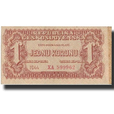 Czechoslovakia, 1 Koruna, 1944, 1944, KM:45a, AU(50-53)