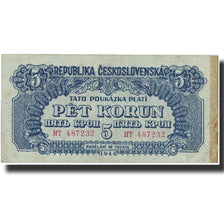 Czechoslovakia, 5 Korun, 1944, 1944, KM:46a, EF(40-45)